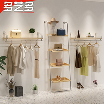 Clothing store hanger display rack dedicated wall-mounted side hanging simple womens hangers clothes display shelves