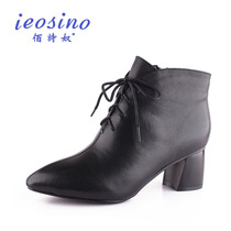 100 Poetry Slave 2019 Autumn Winter New Products Womens Boots Genuine Leather Suede High Heel Korean Version Cotton Boots Woman 601817979