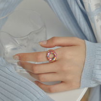 Donut Ring Female Lukewarm Breeder Design Sensation Light Extravagant Fashion Ins Tide Individuality Retro Opening Forefinger Ring