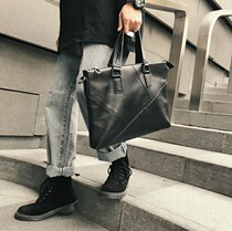 European and American mens leather Hand bag horizontal briefcase shoulder crossbody business leisure hand bag computer file bag