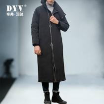 Winter new extra-long large size loose down cotton suit thickened long coat man padded jacket with kneecap cotton coat jacket