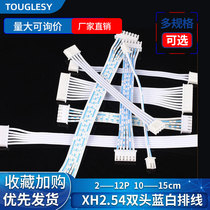 XH2 54 Blue and White Double End 2p3p4p5p6p7p8p10p12p Wire 10 15 20 30 50cm