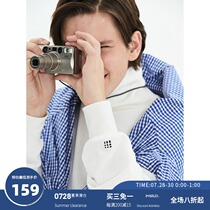 EviStub 20FW Cityboy high collar solid color long sleeves bottom off shoulder loose simple T-shirt sweater men and women