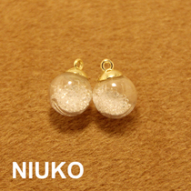 NIUKO clothing jewelry golden hollow plastic sparkling ball clothing pendant clothing buckle accessories design DIY