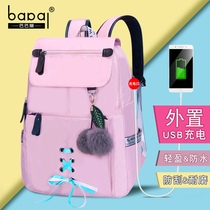 Schoolbag female junior high school students Korean version of Harajuku ulzzang backpack female 2021 new high school students girl backpack