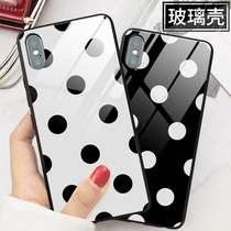 ins net red mobile phone shell Apple x wave dot iphone12 vintage iphone11 glass 6sp 7p small fresh se Apple 11pro pink 8 temperament xs m