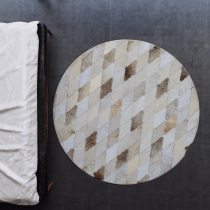 66 Bedroom bedside Living room ins Moose black and white small carpet round Nordic minimalist modern lunar winter ground mat