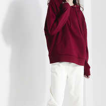 Two homemade 5 colors into BF minimalist pure color 100 lap loose with lazy even hat jacket necropolis for women autumn and winter