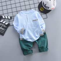 Mens baby Autumn suit foreign atmosphere 2021 spring and autumn boys clothes two sets of children 01-3 years old childrens clothes