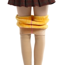 Japanese bare leg artifact ultra-thick leggings women wear high-waisted belly-in-one pressure pants cotton pants warm pants