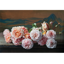 (Yichuang Fan) Xue Shoubin Moon Ji Flower Living room Bedroom Decorative Realistic Cloth surface Flower Oil Painting