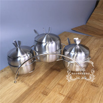 German craft high grade stainless steel seasoning tank set kitchen seasoning bottle jar storage thickened three flavors and four flavors