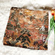 National style Chinese Court high D heavy heavy silk big square towel hand roll edge GAO-16