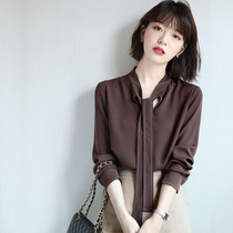 JOLIMENT embroidery floating lead long sleeve shirt Women 2020 Autumn new vintage fashion slim shirt top