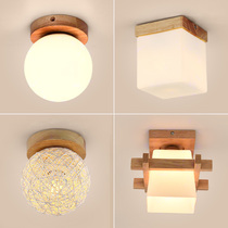 Japanese ceiling lamp Wooden Nordic simple Modern Balcony entrance hall Corridor aisle Creative entrance lamps