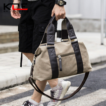 Casual canvas mens travel handbag Fashion mens bag Large capacity crossbody bag Sports shoulder bag Oblique backpack men