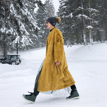 MEET ingenuity series) vintage double-faced long coat female Danish imported whole mink fur coat