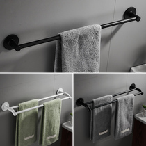 Punch-free bathroom single pole towel rack toilet double bar towel rack toilet rack toilet shelf
