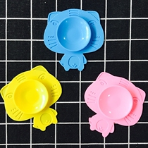 Childrens tableware silicone pad Baby bowl plate Baby non-slip heat insulation drop-proof cute eating bowl suction cup mat