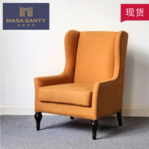 Modern minimalist orange sofa Leisure chair Small family Living room Combined whole dress Nordic light extravagant and complete furniture