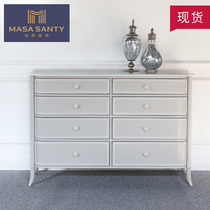 Nordic Eight Bucket Cabinet Solid Wood Minima Modern Octabucket Cabinet Sublocker Chest of drawers Multi-functional bedroom containing cabinet