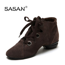 SASAN dance shoes cow anti-fleece leather womens winter breathable aerobics square dance modern dance shoes dance jazz dance shoes