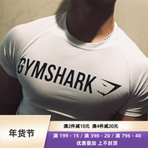 Muscle gym Brothers shark Short Sleeve Fitness Summer Tide Basketball Fitness Training Sports Breathable Short Sleeve T-shirt