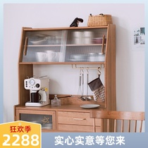 Nordic solid wood sideboard Oak Japanese side cabinet modern simple multifunctional storage cabinet Cabinet tea cabinet home