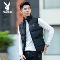 Playboy down cotton coat vest men Spring and Autumn slim Korean casual trend mens horse clip vest jacket