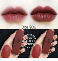 South Korea 3CE Lipstick Lipstick rumors 909 brick red pumpkin dirty orange matte fog face lasting White