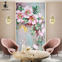 Cats eye modern minimalist glass mosaic cut painting background wall tile living room puzzle entrance decoration parquet