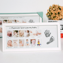 Newborn hand and foot print pad Baby hand and foot print pad Baby full moon 100-day anniversary photo frame Hand and foot print