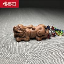 Indian Laoshan Tan carved carved old material ornaments Zhaojinbao car hanging pendant Accessories Handlebars