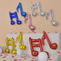 Baby birthday balloon decoration party supplies Musical note balloon Children happy music Aluminum film balloon