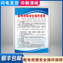 Distribution cabinet box safety operation procedures workshop factory warehouse safety production management Fire identification operating procedures