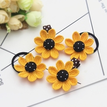 Korean version of the childrens hair stereoscopic Sunflower Rubber band Hairband jewelry flowers hairclip tou sheng headdress polka dot hairclip