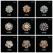 Diamond Crystal Button Fur Mink Coat Womens Decorative Buckle Gold Silver Gun Black Jacket Sweater Cape Diamond Buckle