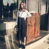 Autumn and winter clothing new cross-dressing trend Korean version of fashion temperament fashionable autumn socialite small fragrance two-piece suit skirt