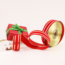 Christmas diy bow ribbon red bow ribbon gift box packaging material Christmas tree decorations