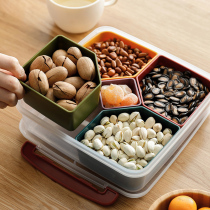 Japan imported sealed candy box split with lid dried fruit tray living room hospitality plastic fruit tray nuts bento box