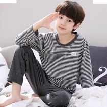 Boy Sleepwear Spring Autumn Season Long Sleeve Pure Cotton Children CUHK Boy Winter Boy Full Cotton Baby Air Conditioning Suit Suit