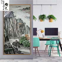 Mosaic Mountain ink painting porch background wall modern Chinese art glass mosaic restaurant landscape painting puzzle