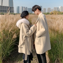 Special lovers winter long trench coat mens woolen coat autumn and winter thick Korean version of tide woolen coat