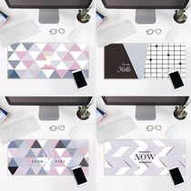 ins Nordic powder blue pink tie game mouse pad oversized lock edge thickened waterproof office notebook table mat
