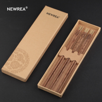 NEWREA new chicken wing Wood fog Jin auspicious Ruyi safe three home chopsticks three sets of chopsticks set
