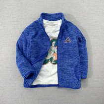 Childrens fleece boys 110-160 autumn and winter New stand collar fleece jacket original factory