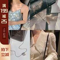 Sydney life simple charm interpretation temperament look light cooked single diamond necklace 925 silver
