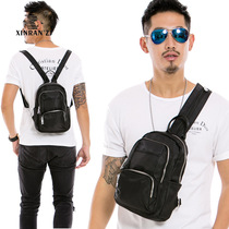 XINRAN  ZJ multiple pockets multifunction portable leisure travel waterproof male and right shoulder chest bag small double shoulder backpack