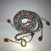 Antique collection old items collected from rural areas old agate necklace Qing dynasty beads 108 old goods bracelet Buddha beads