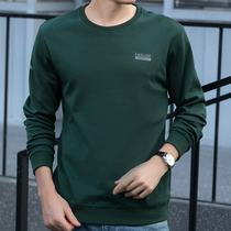 Long Sleeve T-shirt Youth Mens Round Collar Casual Pure Color Sweatshirt 2021 Fall New Dress Mens Clothing Spring And Autumn